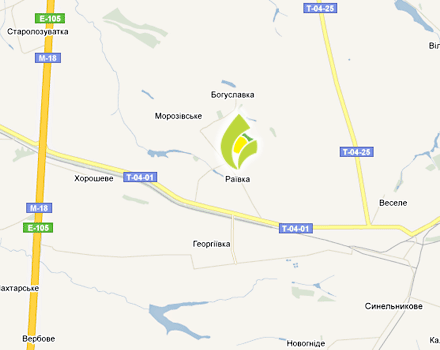 Карта проезда к Раевке
